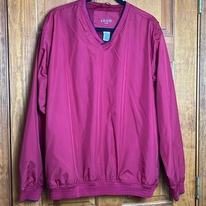 Men's Size Large Red With Black Izod Pullover Windbreaker